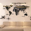 3D World Map Wall