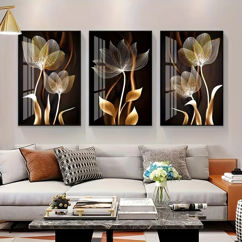 Golden Flower Wall Art